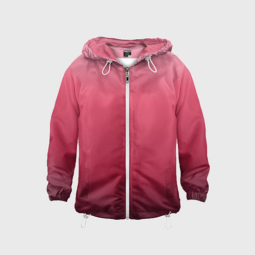 Детская ветровка Градиент гранатовый / 3D-Белый – фото 1