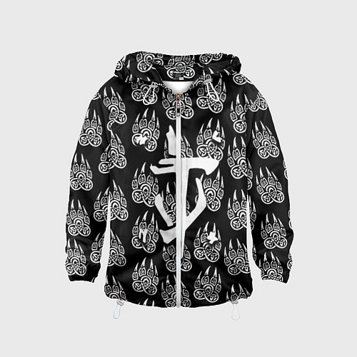 Детская ветровка Doom хищник леса / 3D-Белый – фото 1