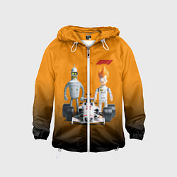 Детская ветровка Механик Бендер и пилот формулы 1 Фрай