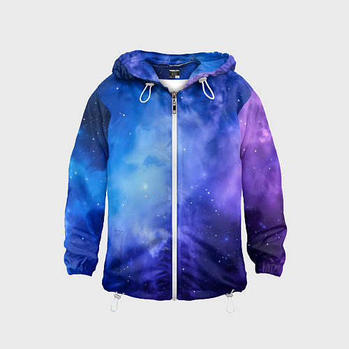 Детская ветровка Неоновый яркий космос / 3D-Белый – фото 1