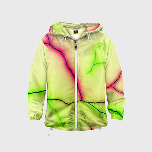 Детская ветровка Multicolored lightning / 3D-Белый – фото 1