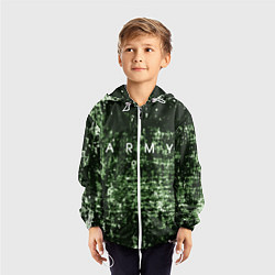 Ветровка с капюшоном детская Армия на защитном цвете, цвет: 3D-белый — фото 2