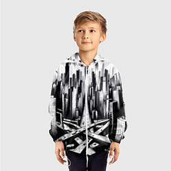 Ветровка с капюшоном детская American metropolis, цвет: 3D-белый — фото 2