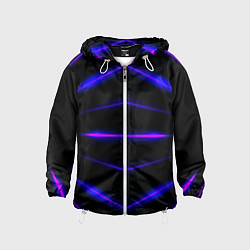 Детская ветровка Color black neon stripes