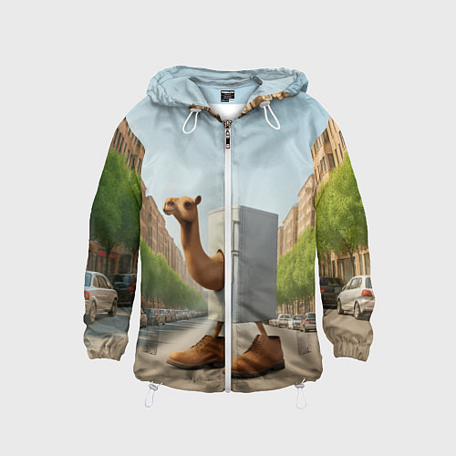 Детская ветровка Фриго Камело мем / 3D-Белый – фото 1