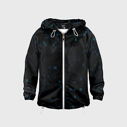 Ветровка с капюшоном детская Color dark blue khaki, цвет: 3D-белый