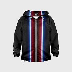 Ветровка с капюшоном детская Color white blue red neon, цвет: 3D-белый
