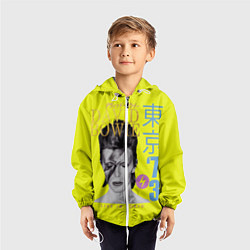 Ветровка с капюшоном детская David Bowie 1973, цвет: 3D-белый — фото 2
