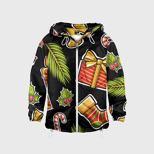 Детская ветровка Рождественский вайб / 3D-Белый – фото 1