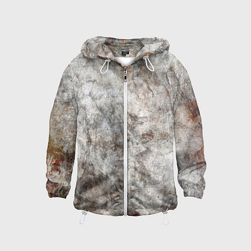 Детская ветровка Абстракция - gray limestone / 3D-Белый – фото 1