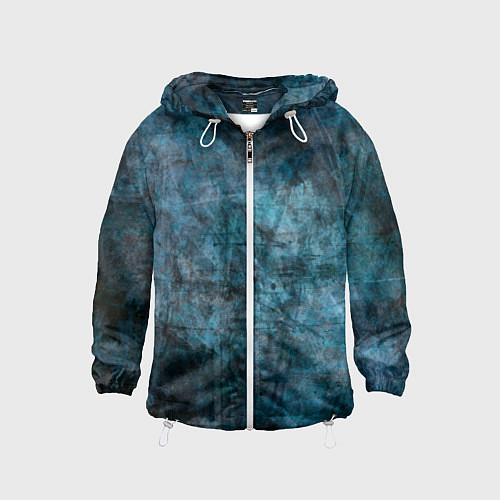 Детская ветровка Абстракция - dark blue / 3D-Белый – фото 1