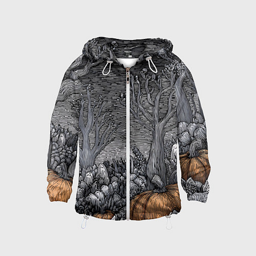 Детская ветровка Осенние шалости духов / 3D-Белый – фото 1