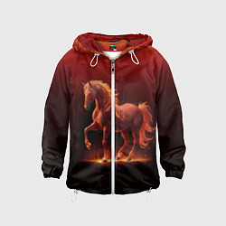 Детская ветровка Узор с конем огнем