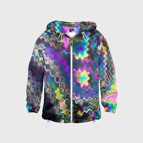 Детская ветровка Абстракция переливы / 3D-Белый – фото 1