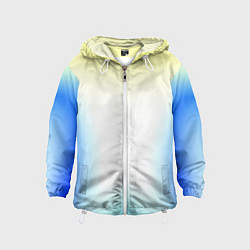Ветровка с капюшоном детская Color yellow blue white, цвет: 3D-белый