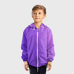 Ветровка с капюшоном детская The color is purple, цвет: 3D-белый — фото 2