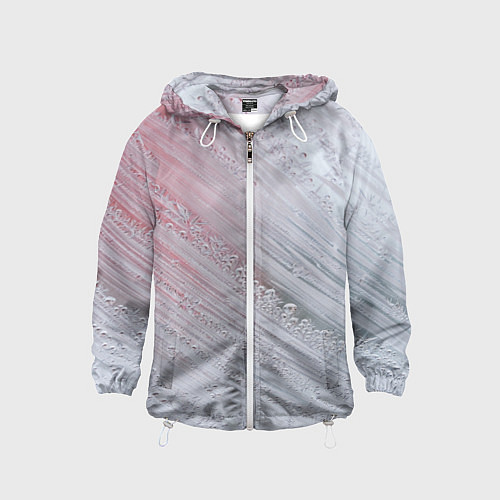 Детская ветровка Морозные полосы на стекле / 3D-Белый – фото 1