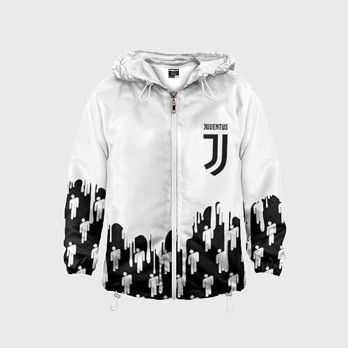 Детская ветровка Ювентус краски люди / 3D-Белый – фото 1