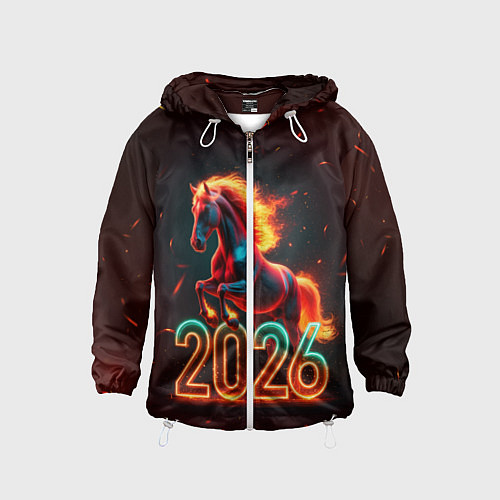 Детская ветровка Светящаяся лошадь 2026 / 3D-Белый – фото 1