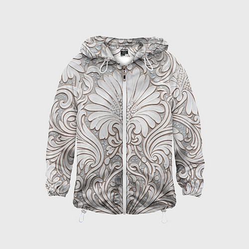 Детская ветровка Вензельные цветы / 3D-Белый – фото 1