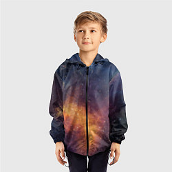 Ветровка с капюшоном детская Космос, цвет: 3D-черный — фото 2