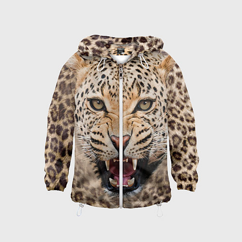 Детская ветровка Взгляд леопарда / 3D-Белый – фото 1