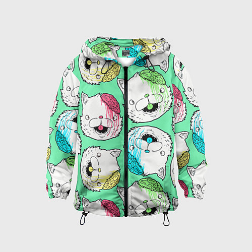 Детская ветровка Drop Dead: Kitty Heads / 3D-Черный – фото 1