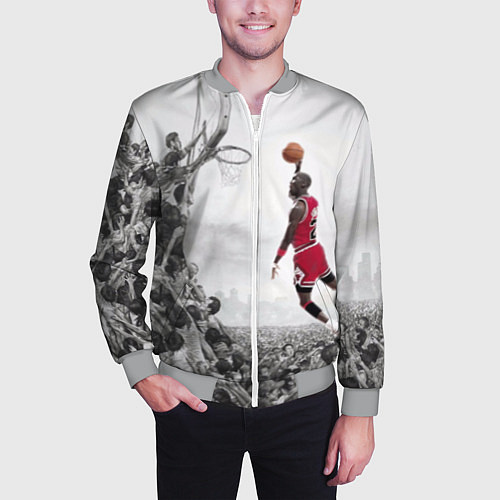 Мужской бомбер Michael Jordan NBA / 3D-Меланж – фото 3