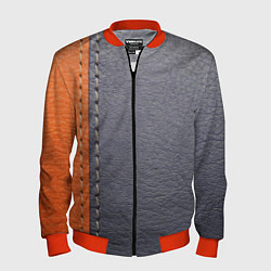 Мужской бомбер Кожа