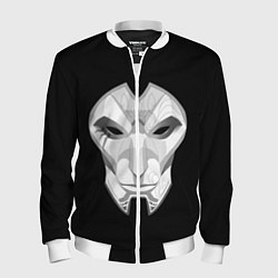 Бомбер мужской Black, цвет: 3D-белый