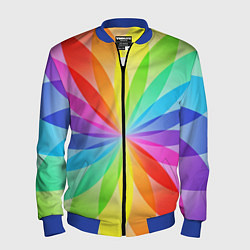 Бомбер мужской Радуга, цвет: 3D-синий