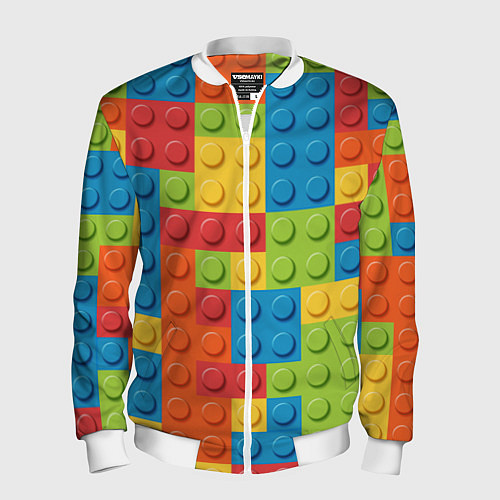 Мужской бомбер Лего конструктор / 3D-Белый – фото 1