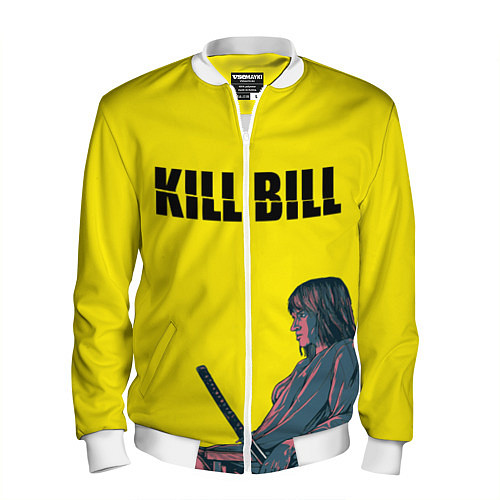 Мужской бомбер Kill Bill / 3D-Белый – фото 1