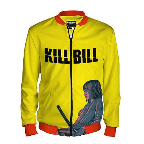 Мужской бомбер Kill Bill / 3D-Красный – фото 1