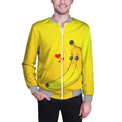 Бомбер мужской Just Banana (Yellow), цвет: 3D-меланж — фото 2