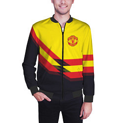 Бомбер мужской Man United FC: Yellow style, цвет: 3D-черный — фото 2