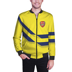 Бомбер мужской Arsenal FC: Yellow style, цвет: 3D-черный — фото 2
