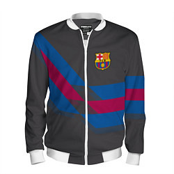 Бомбер мужской Barcelona FC: Dark style, цвет: 3D-белый