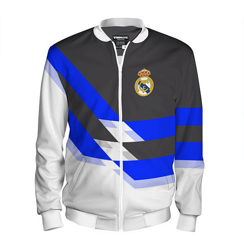 Мужской бомбер Real Madrid FC: White style / 3D-Белый – фото 1