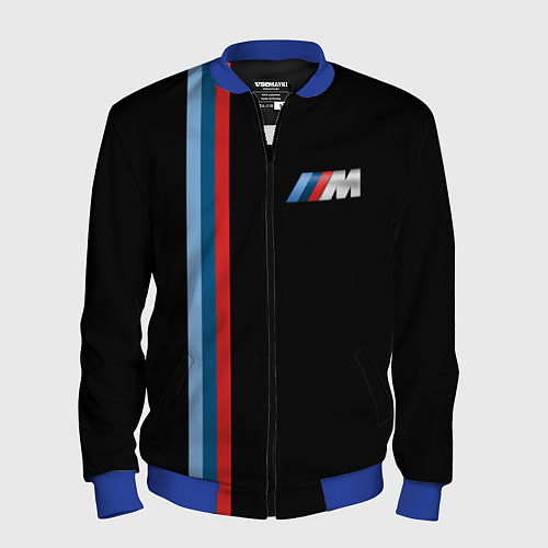 Мужской бомбер BMW BLACK COLLECTION БМВ / 3D-Синий – фото 1
