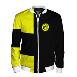 Бомбер мужской BVB FC: Black style, цвет: 3D-белый