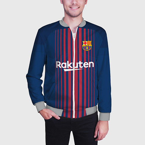 Мужской бомбер Barcelona FC: Neymar Home 17/18 / 3D-Меланж – фото 3