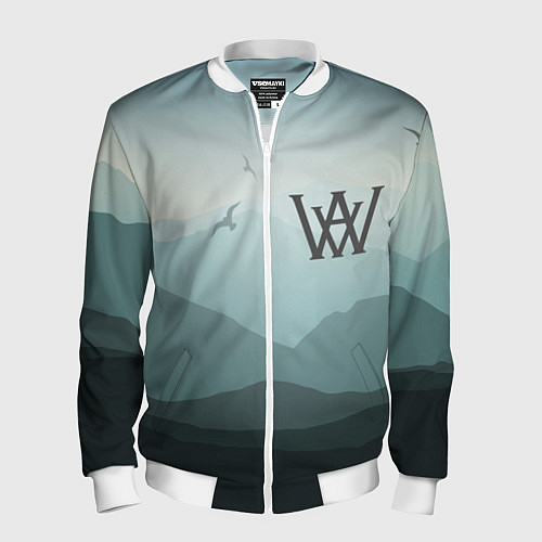 Мужской бомбер Викканский Альянс 3D / 3D-Белый – фото 1