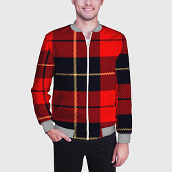 Бомбер мужской Клетка, цвет: 3D-меланж — фото 2