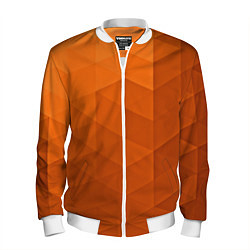 Бомбер мужской Orange abstraction, цвет: 3D-белый