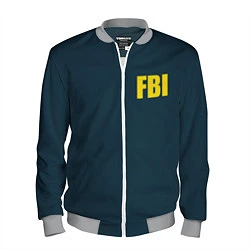 Бомбер мужской FBI, цвет: 3D-меланж