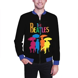 Бомбер мужской The Beatles: Colour Rain, цвет: 3D-синий — фото 2