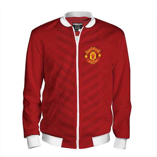 Мужской бомбер Manchester United: Red Lines / 3D-Белый – фото 1