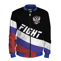 Бомбер мужской Fight Russia, цвет: 3D-синий