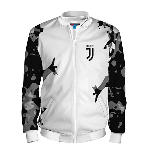 Мужской бомбер FC Juventus: White Original / 3D-Белый – фото 1